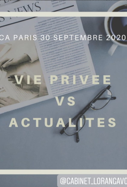 Vie privée vs. événement d'actualités