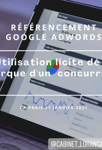 Référencement Google Adwords: utilisation licite de la marque d'un concurrent