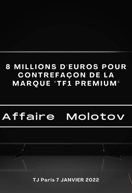8 millions d'euros pour la contrefaçon de la marque TF1 PREMIUM
