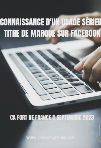 Reconnaissance d'un usage sérieux d'une marque sur Facebook